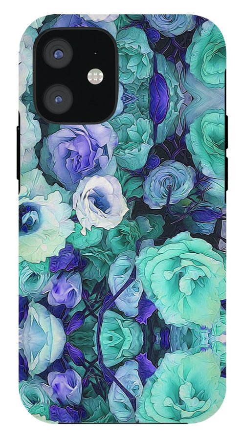 Aqua Flower Kaleidoscope - Phone Case