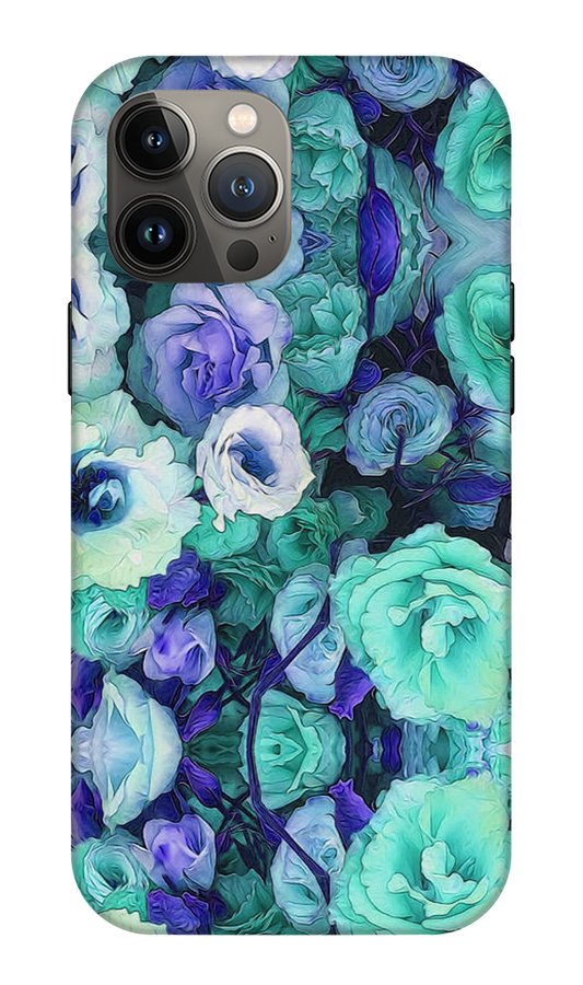 Aqua Flower Kaleidoscope - Phone Case