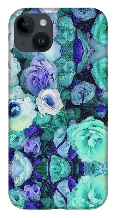 Aqua Flower Kaleidoscope - Phone Case