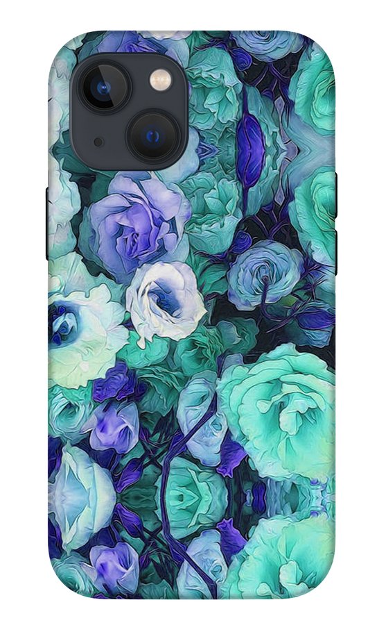 Aqua Flower Kaleidoscope - Phone Case