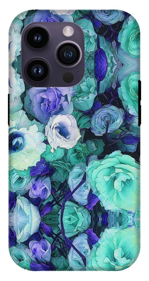 Aqua Flower Kaleidoscope - Phone Case