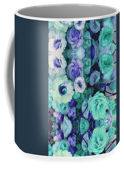 Aqua Flower Kaleidoscope - Mug