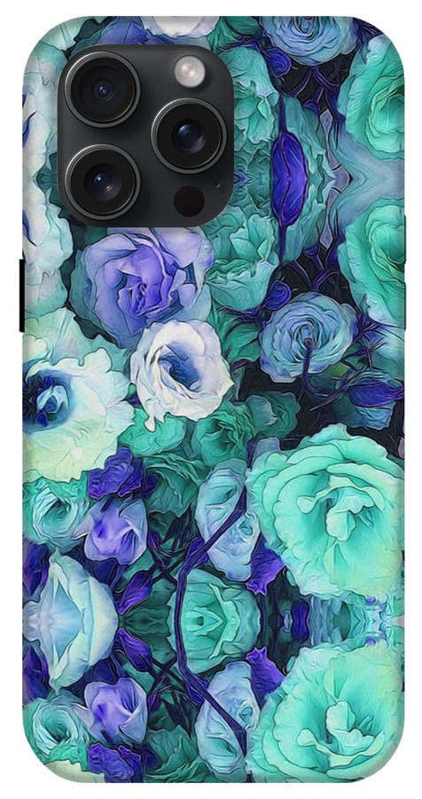 Aqua Flower Kaleidoscope - Phone Case