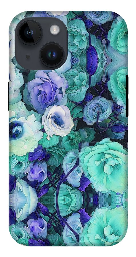 Aqua Flower Kaleidoscope - Phone Case