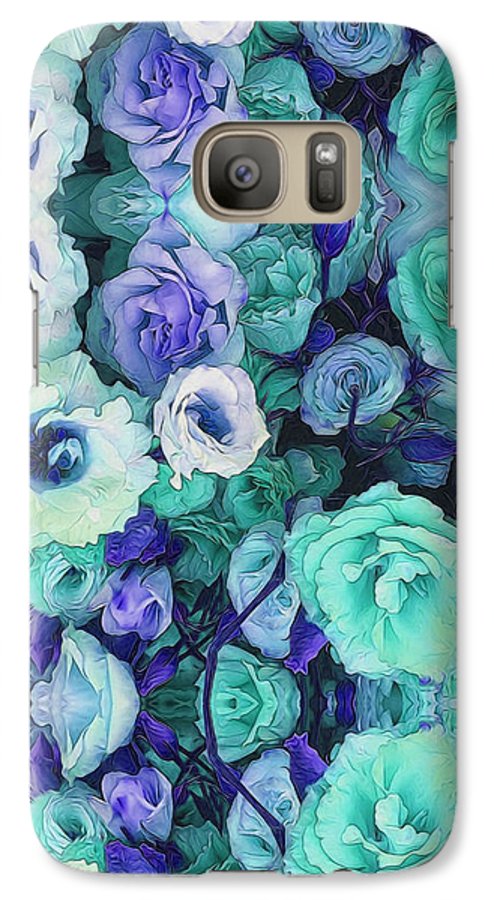 Aqua Flower Kaleidoscope - Phone Case