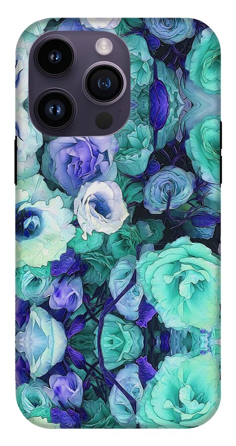 Aqua Flower Kaleidoscope - Phone Case