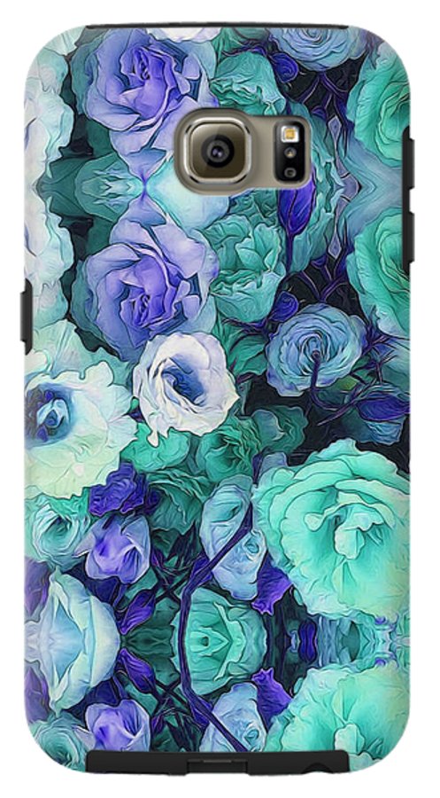 Aqua Flower Kaleidoscope - Phone Case