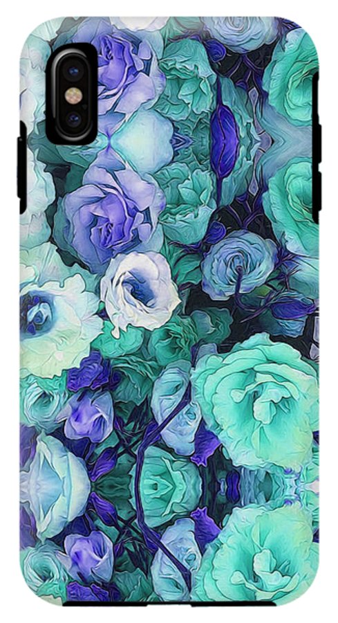 Aqua Flower Kaleidoscope - Phone Case