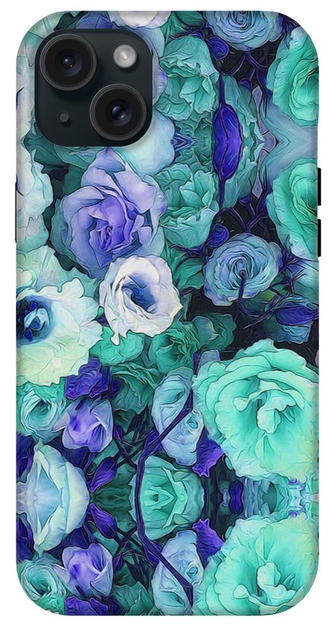 Aqua Flower Kaleidoscope - Phone Case