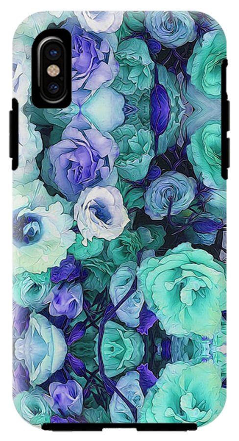 Aqua Flower Kaleidoscope - Phone Case