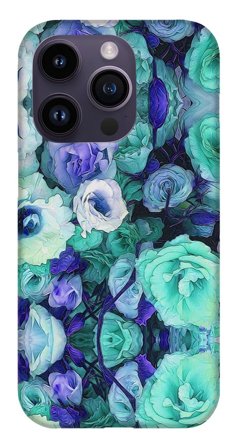 Aqua Flower Kaleidoscope - Phone Case