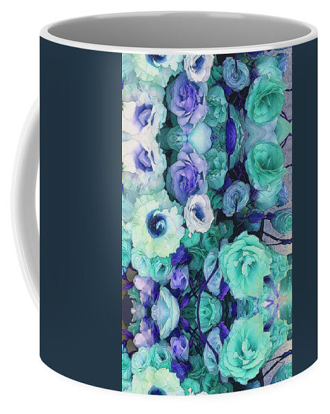 Aqua Flower Kaleidoscope - Mug