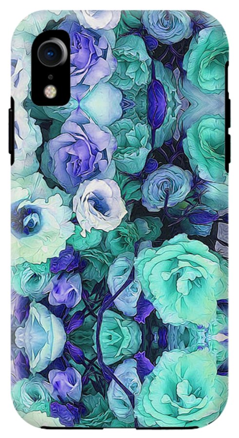 Aqua Flower Kaleidoscope - Phone Case