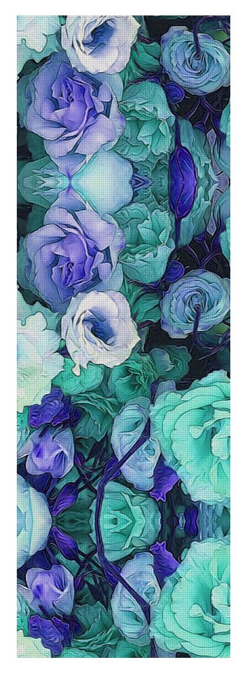 Aqua Flowers Kaleidoscope - Yoga Mat