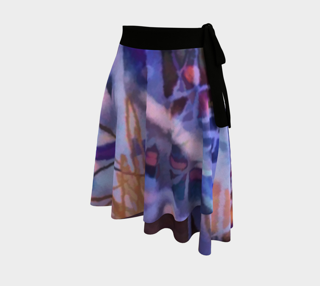 Coffee Cup Abstract Wrap Skirt