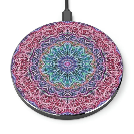 Blue and Pink Kaleidoscope Wireless Charger