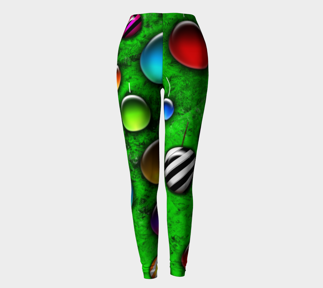 Vivid Glass Ornaments Christmas Leggings