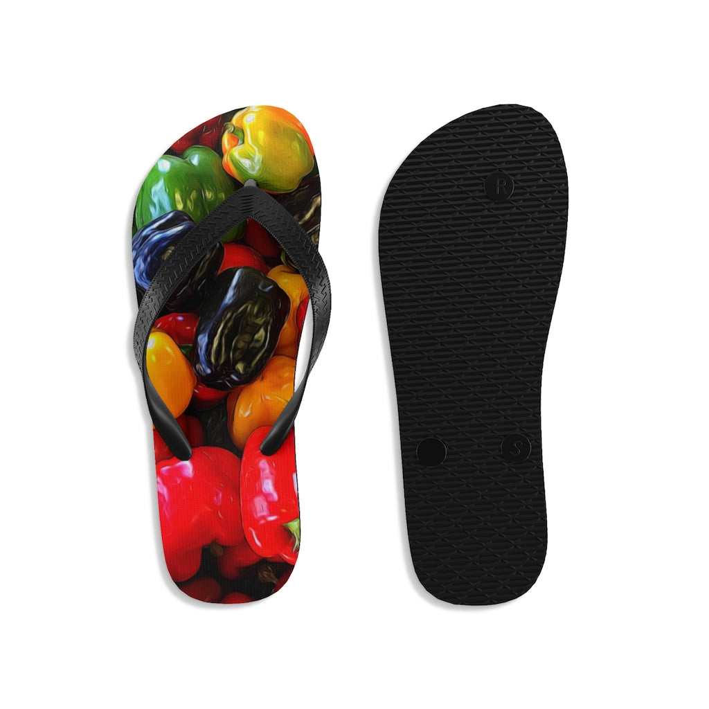 Colorful Bell Peppers Unisex Flip-Flops