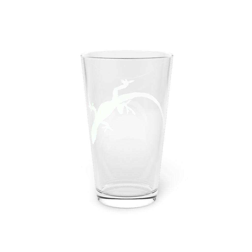 Gecko Pint Glass, 16oz