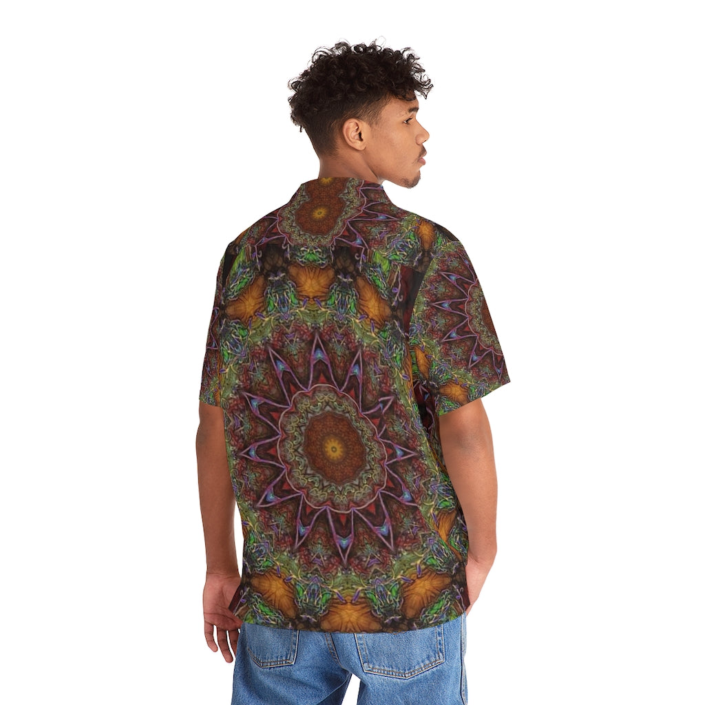 Earthy Kaleidoscope Men's Hawaiian Shirt (AOP)