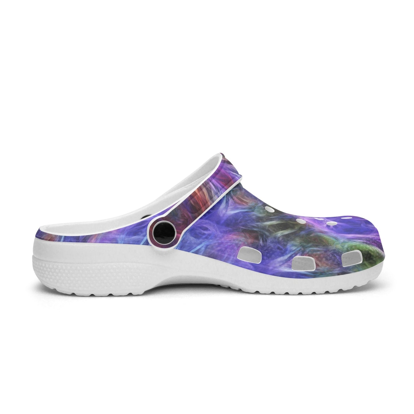 Purple Kaleidoscope 413. All Over Printed Clogs