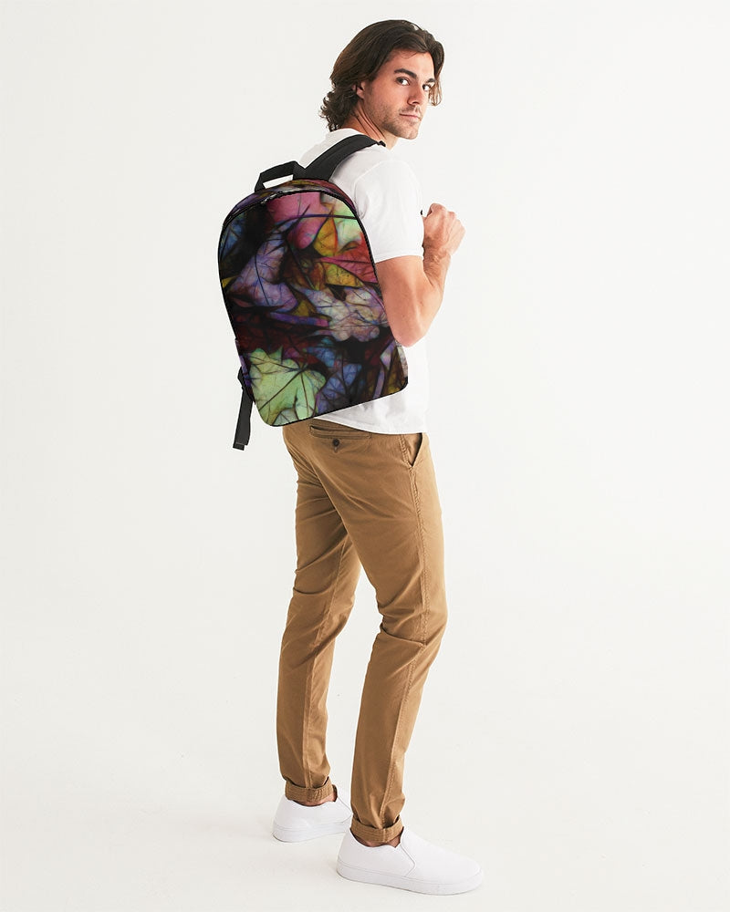 Fall Leaves Abstract Large Backpack