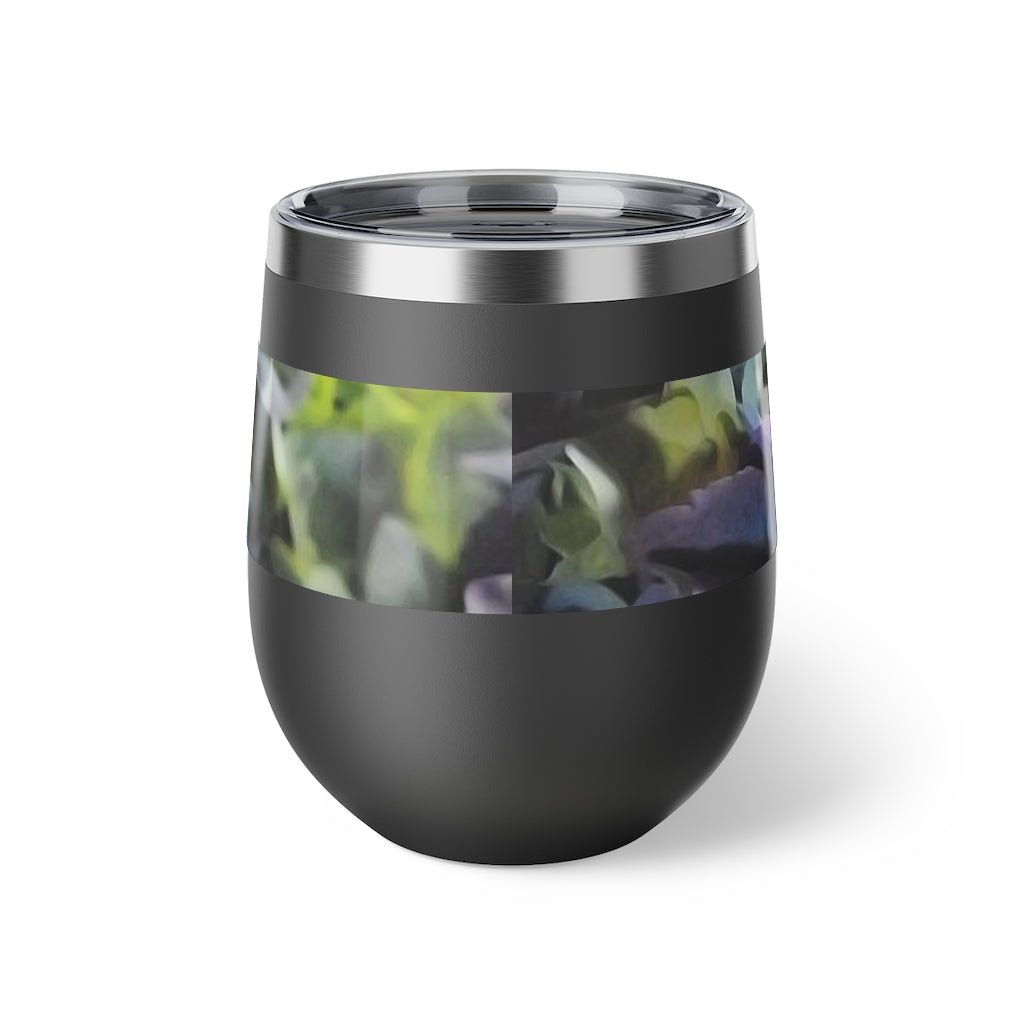 Blue and Purple Hydrangea Copper Vacuum Insulated Cup, 12oz