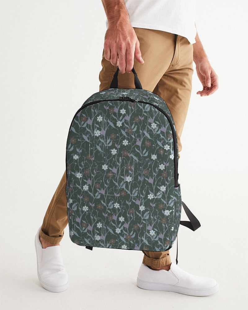 Violets On Gray Large Backpack