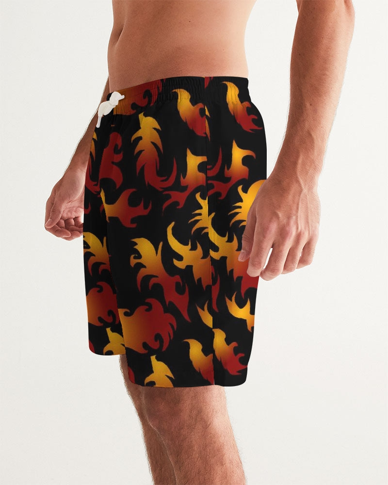 Abstract Flames Pattern  Men's Swim Trunk