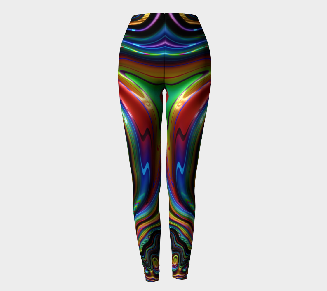 Rainbow Liquid Fractal Leggings