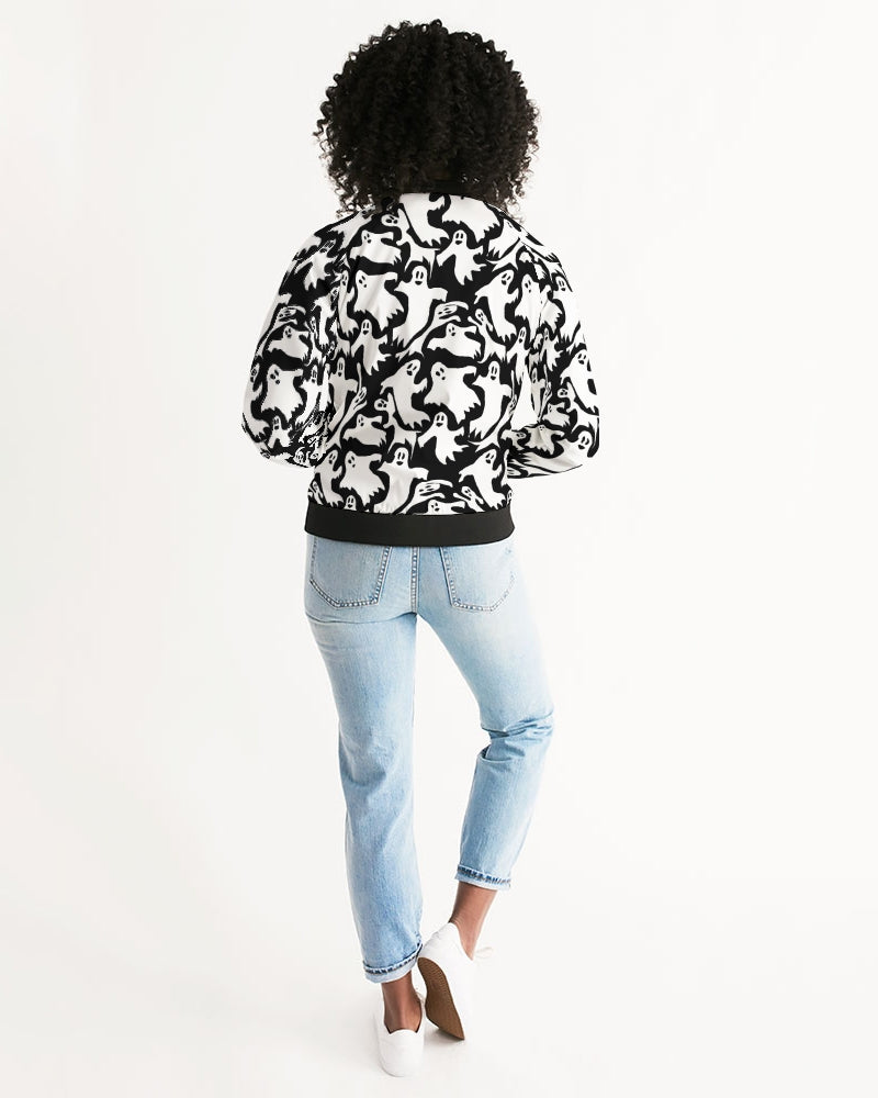 Ghosts Pattern Women's Bomber Jacket