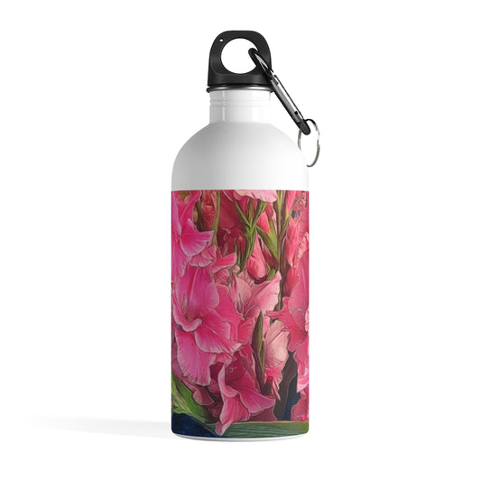 Pink Gladiolas Stainless Steel Water Bottle