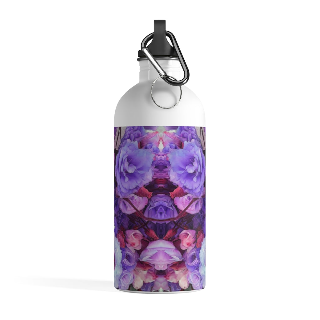 Purple Flower Kaleidoscope Stainless Steel Water Bottle