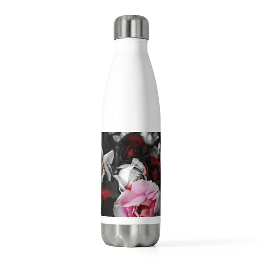Black and White Roses Fade 20oz Insulated Bottle