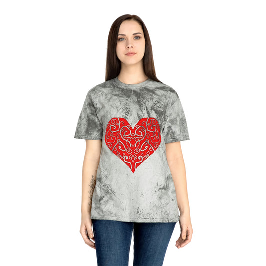 Heart Swirls Unisex Color Blast T-Shirt