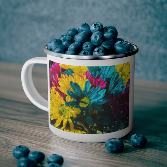 Raw Flowers 4 Enamel Camping Mug