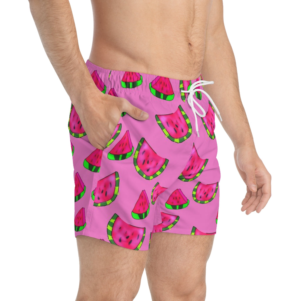 Watermelon Pattern Swim Trunks