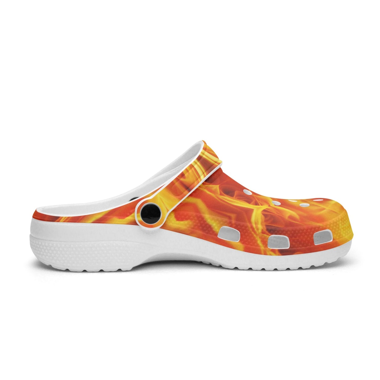 Orange Flower Kaleidoscope 413. All Over Printed Clogs