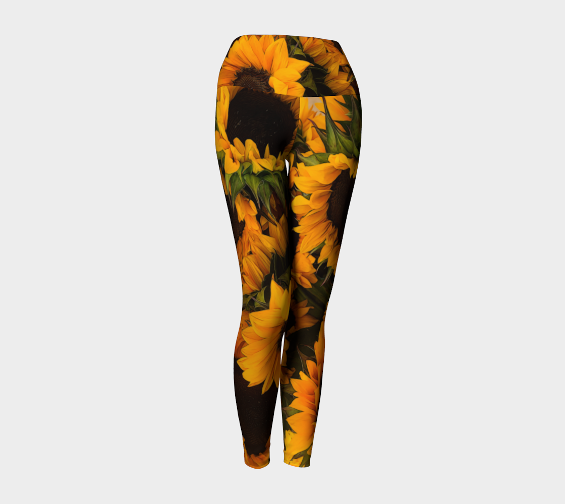 Sunflower Basket Yoga Leggings