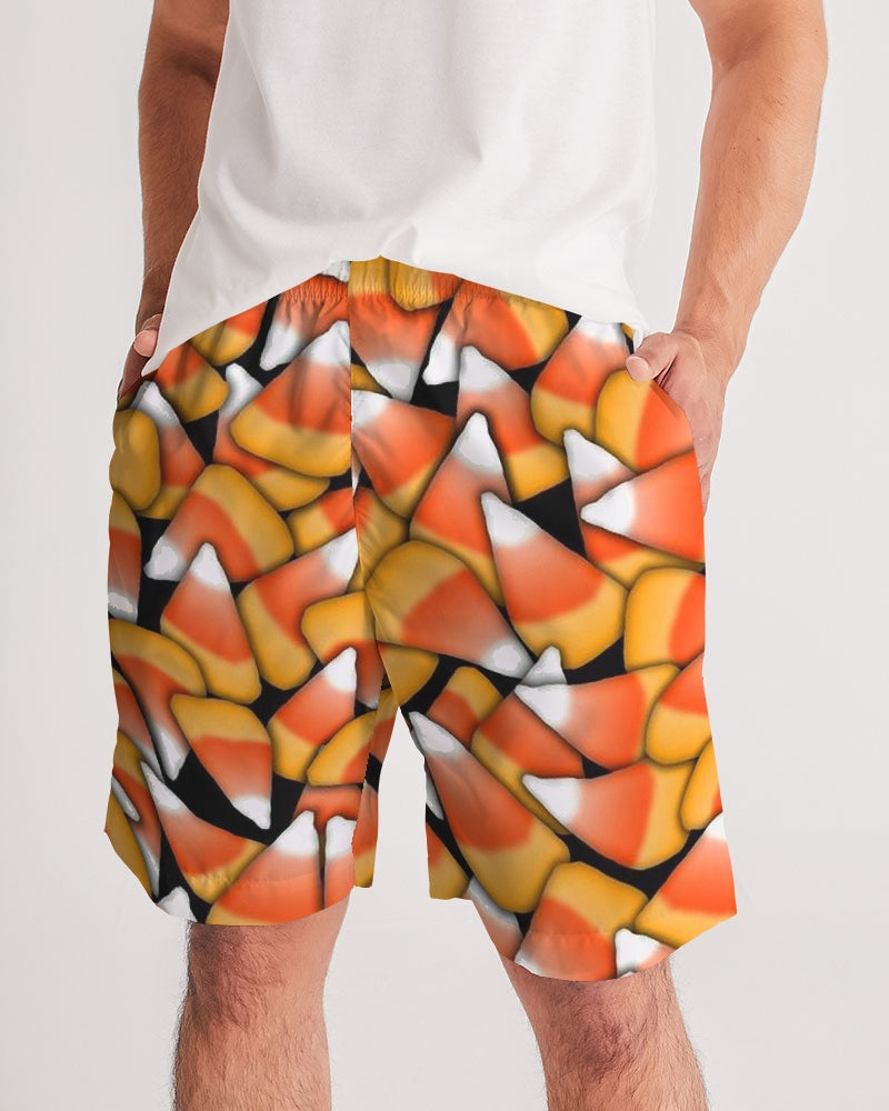 Candy Corn Pattern Men's Jogger Shorts