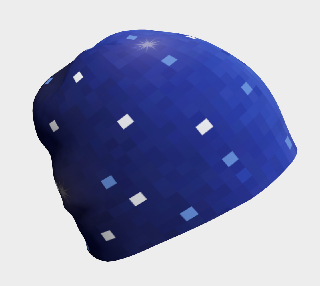 Blue Square Confetti Beanie