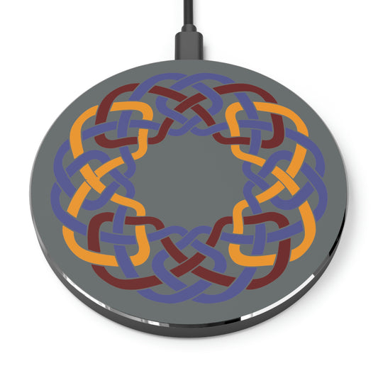 Red Yellow Blue Celtic Knot Circle Wireless Charger