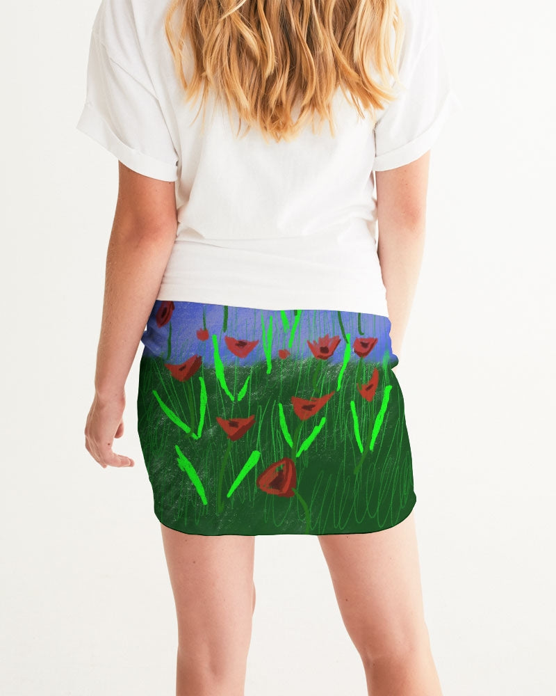 Field Of Poppies Women's Mini Skirt