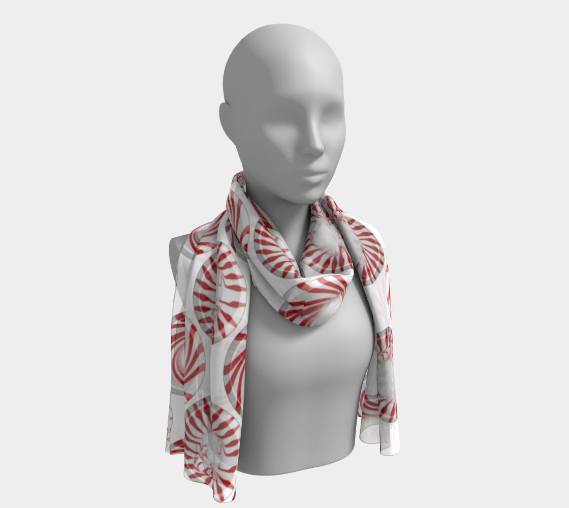 Peppermint Candy Dots Long Scarf