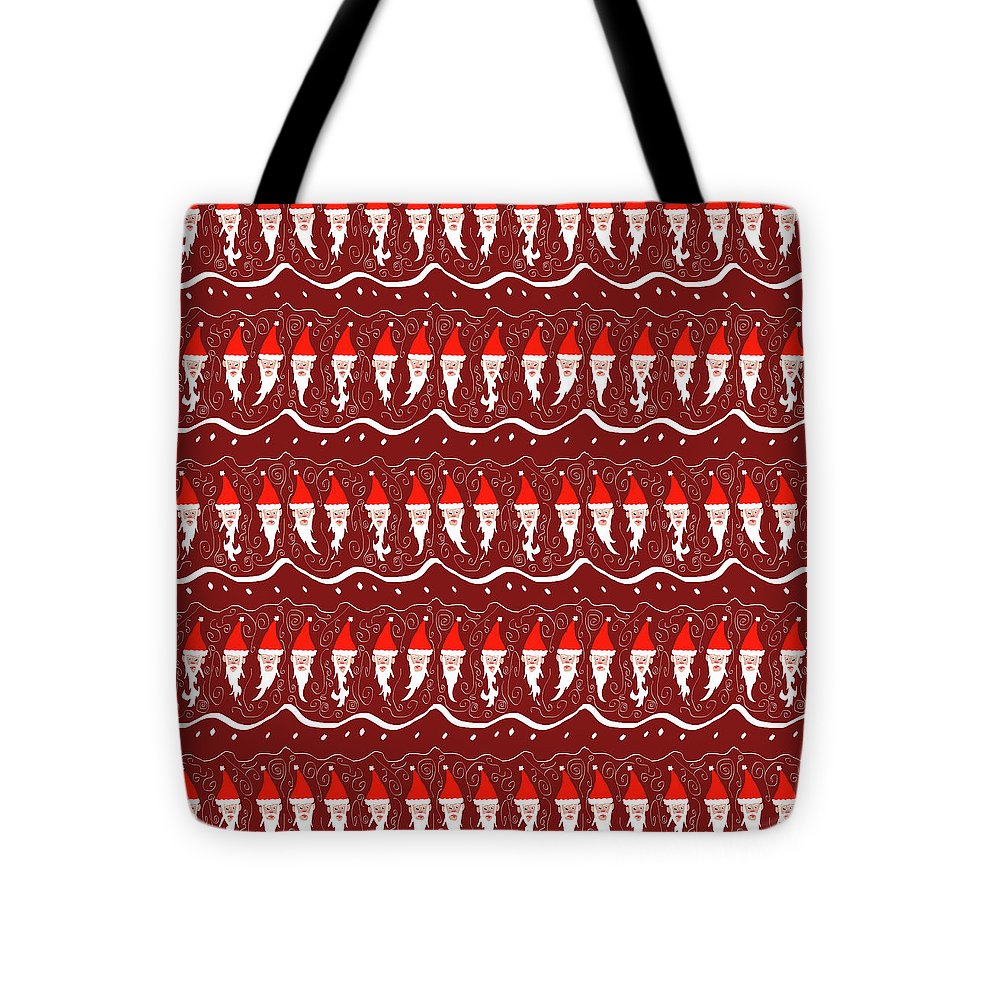 Bearded Santa Pattern - Tote Bag