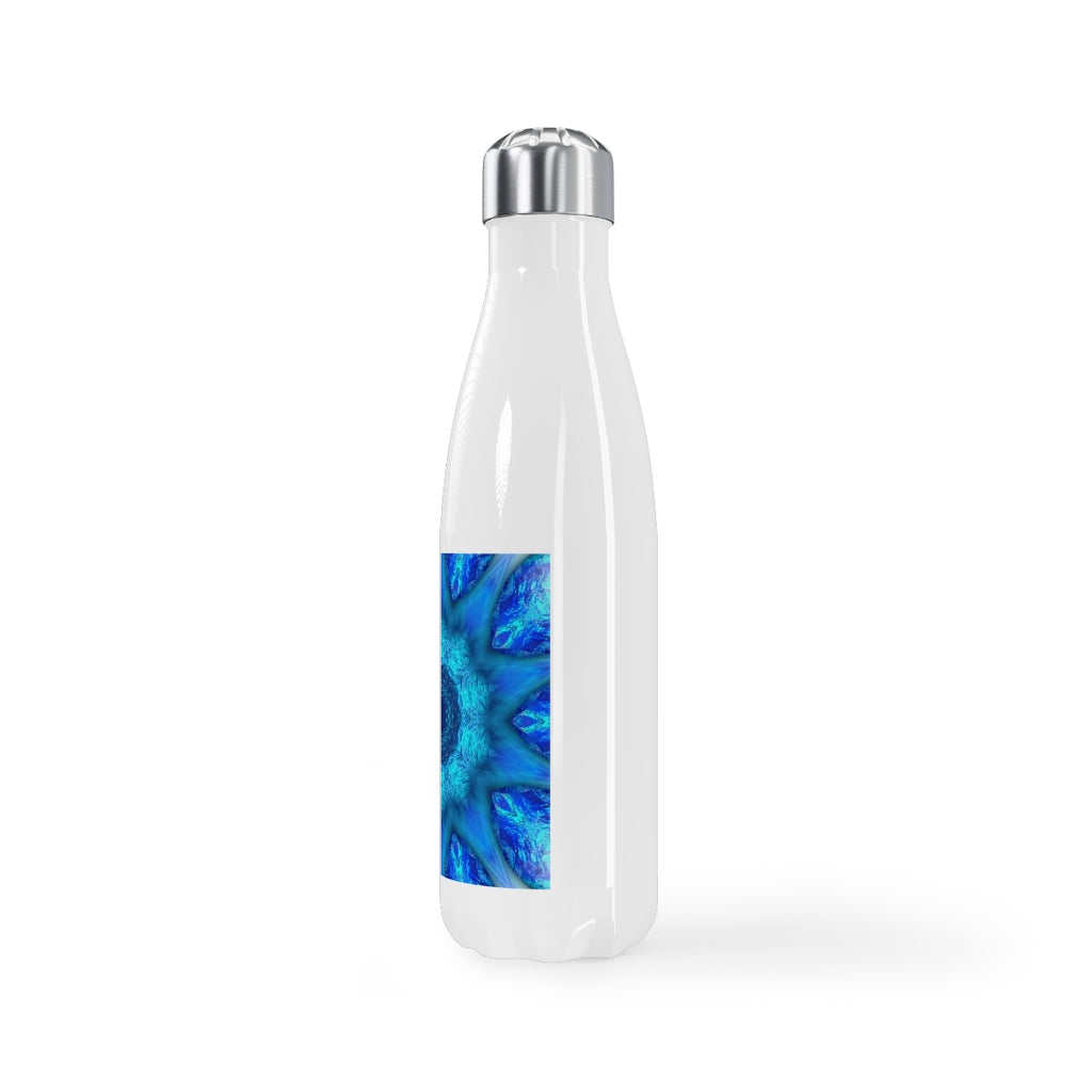 Blue Water Kaleidoscope Stainless Steel Water Bottle, 17oz
