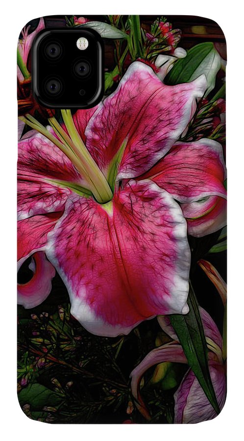 Big Petaled Pink and White Lily - Phone Case