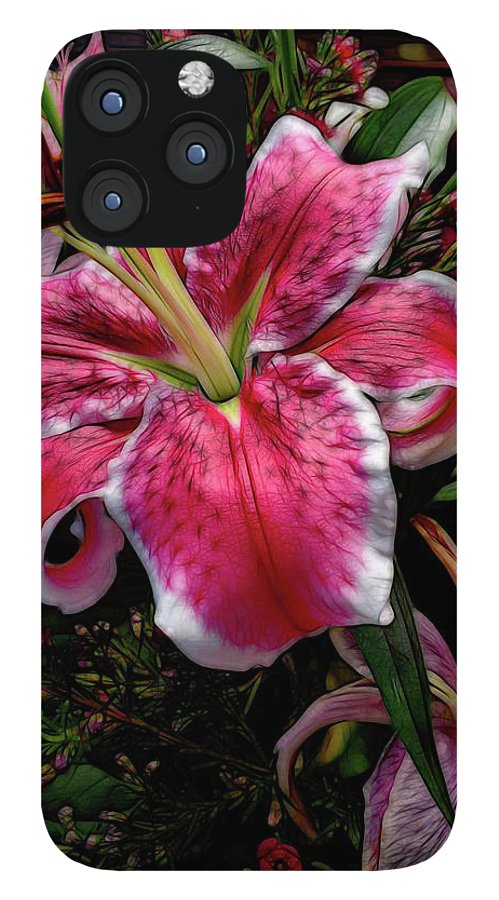 Big Petaled Pink and White Lily - Phone Case