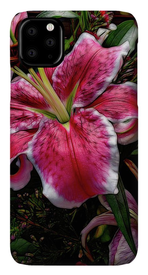 Big Petaled Pink and White Lily - Phone Case