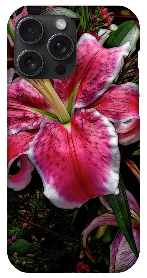 Big Petaled Pink and White Lily - Phone Case